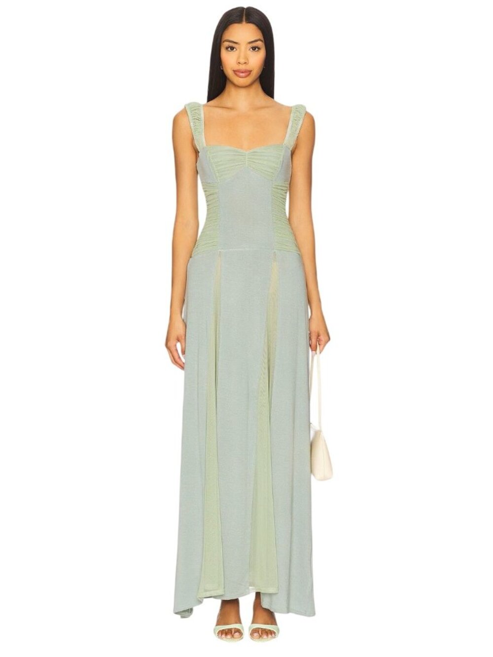 Fait Par Foutch Landon Dress in Sage Medium New Womens LOng Maxi Gown